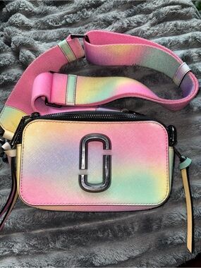 Marc Jacobs Pastel Rainbow Snapshot Crossbody Bag